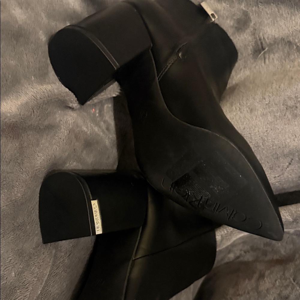 Calvin Klein Sleek Black Ankle Booties - Picture 7 of 7